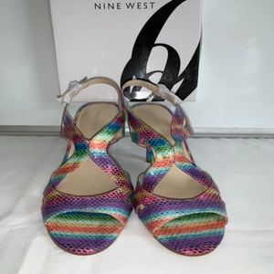 NINE WEST  Pink Rainbow Strappy Sandal